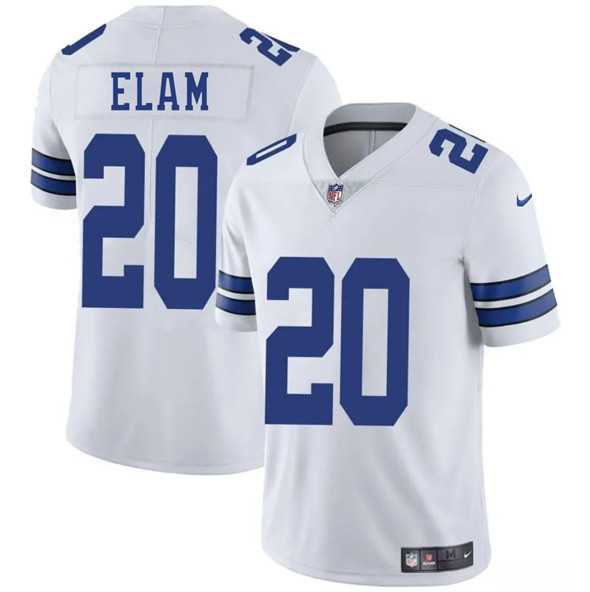 Men & Women & Youth Dallas Cowboys #20 Kaiir Elam White 2025 Vapor Untouchable Limited Stitched Jersey